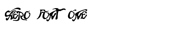 Aero Font One font preview